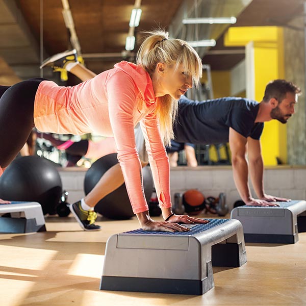 Man and Woman working out